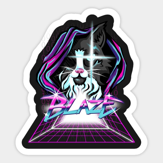 Hacker Cat Sticker by LittleWhiteOwl